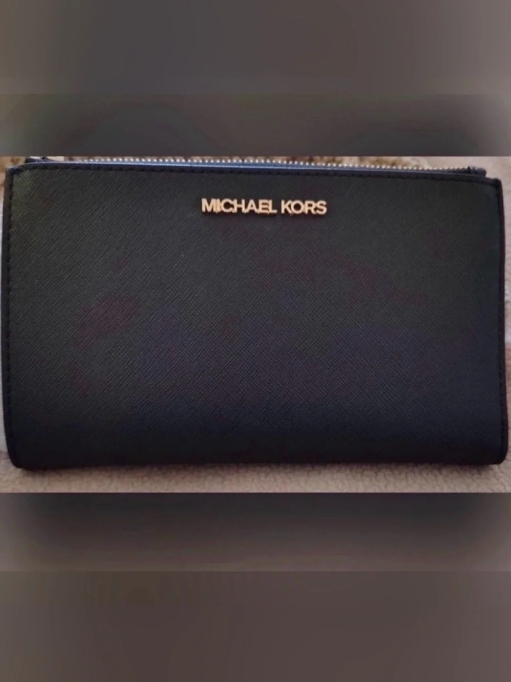 Michael Kors Double Zip Jet set Black Wristlet NWT